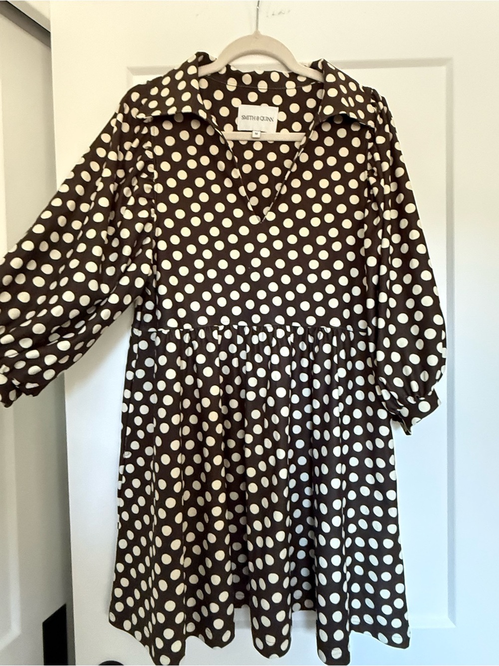 NWOT Smith & Quinn Charlotte Dress Chocolate Dot M